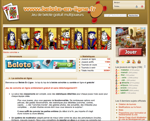 Site Internet Belote En Ligne