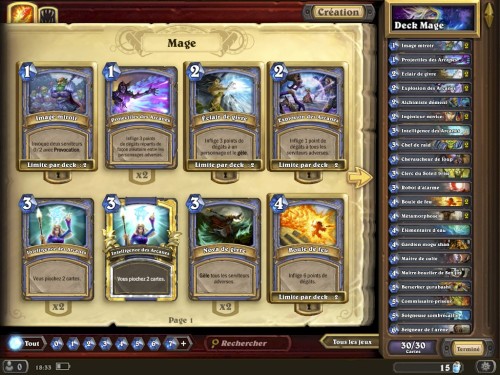 Exemple de deck