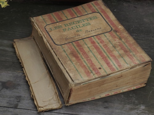 le dos de la couv a définitivement lâché (il ne tenait plus qu'à quelques fils) à l'issue de cette séance de prises de vues, va falloir réparer. En tout cas, le tissus a bien bu, en 50 ans (édition de 1965).