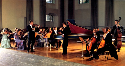 The English Concert. Simon Standage violon solo, Trevor Pinnock au clavecin, Stephen Preston à la flûte