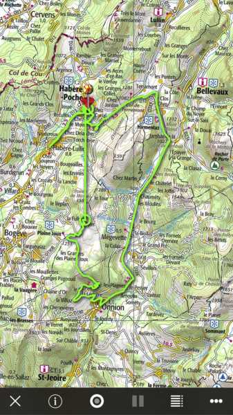 Le col de l'Avernaz, ne pas renir compte de la trace toute droite à gauche, iPhyGenie a buggé, ça arrive rarement, mais ça arrive.